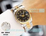 New Upgraded Clone Rolex Datejust Black Dial 2-Tone Gold Watch